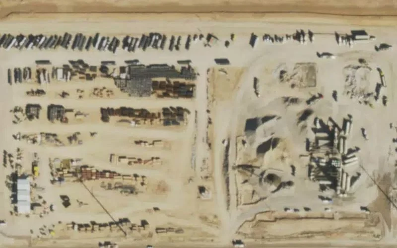 Satellite view of North Laydown Yard